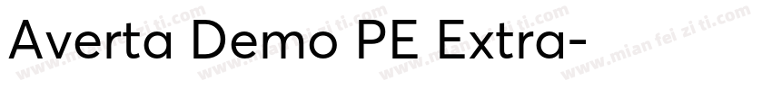 Averta Demo PE Extra字体转换